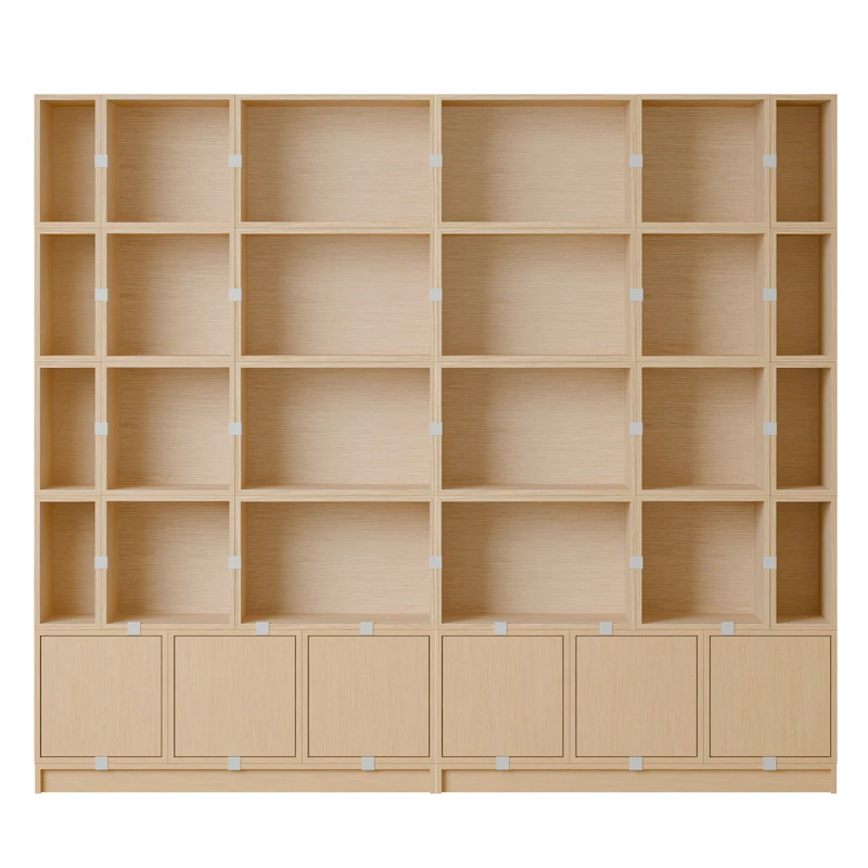Stacked Configuration 1 Bookcase, Oak