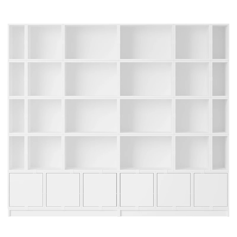 Stacked Configuration 1 Bookcase, White
