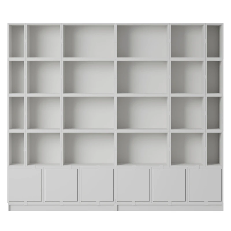 Stacked Configuration 1 Bookcase, Grey