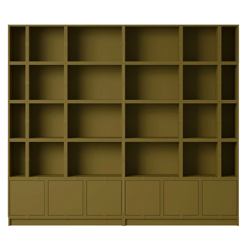 Stacked Configuration 1 Bookcase, Dark Green