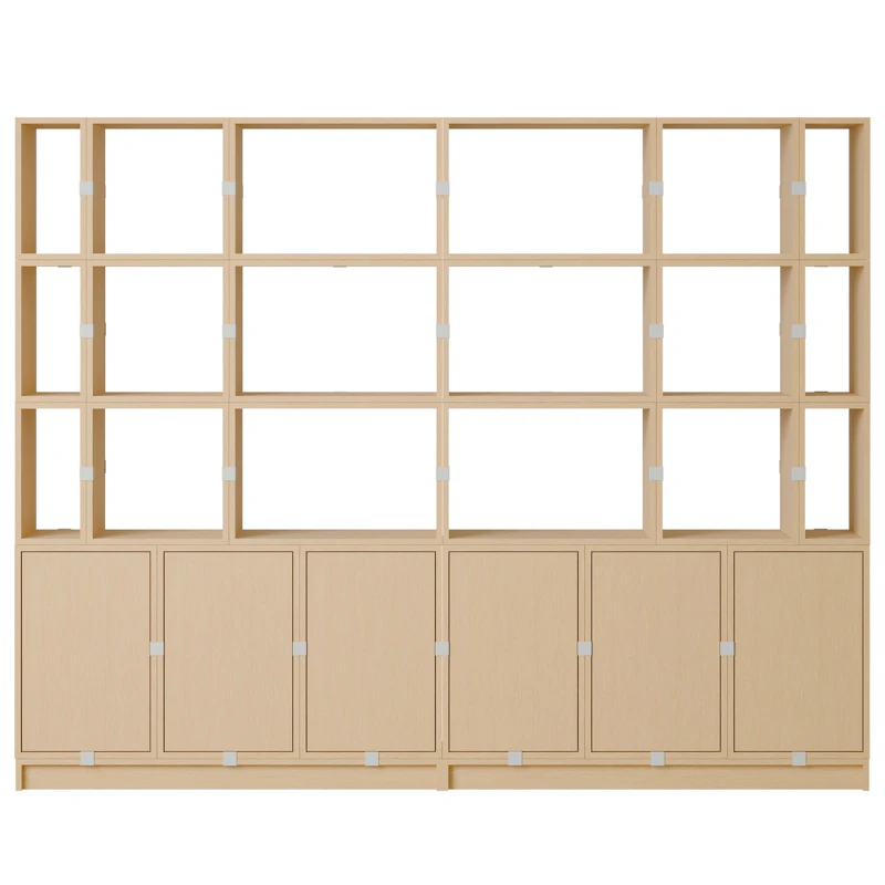 Stacked Configuration 2 Book Shelf, Oak