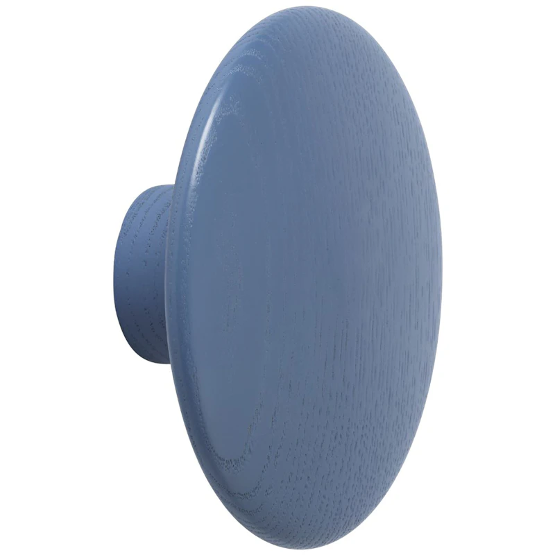 Dots Hook Wood Ø13 cm, Pale Blue