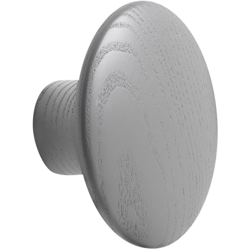 Dots Hook Wood Ø9 cm, Dark Grey