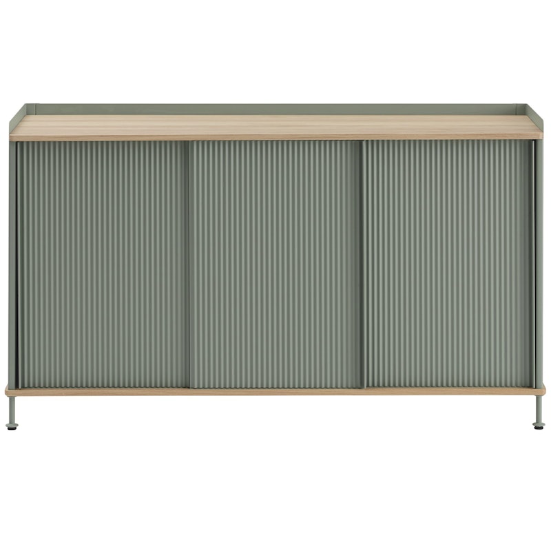 Enfold Sideboard 45x148 cm, Geölte Eiche / Dusty Green