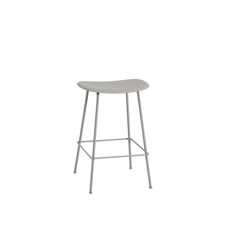 Fiber Tube Bar Stool 65 cm, Grey