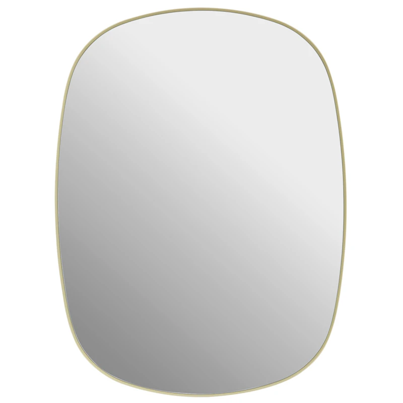 Framed Mirror 59 cm, Light Yellow / Clear