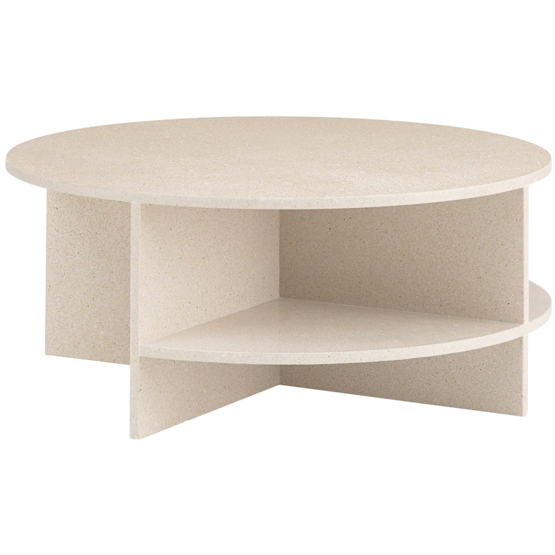 Halves Coffee Table 85 cm, Taupe Terrazzo