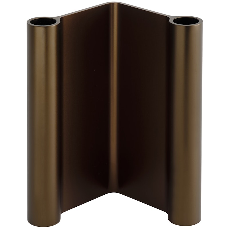 Pair Candle Holder 18 cm, Brown