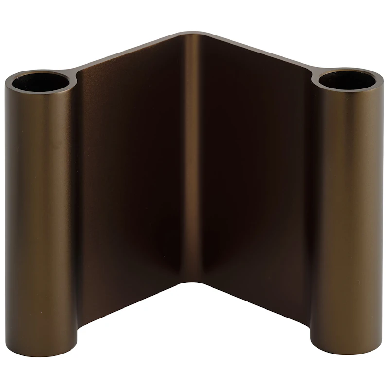 Pair Candle Holder 11 cm, Brown