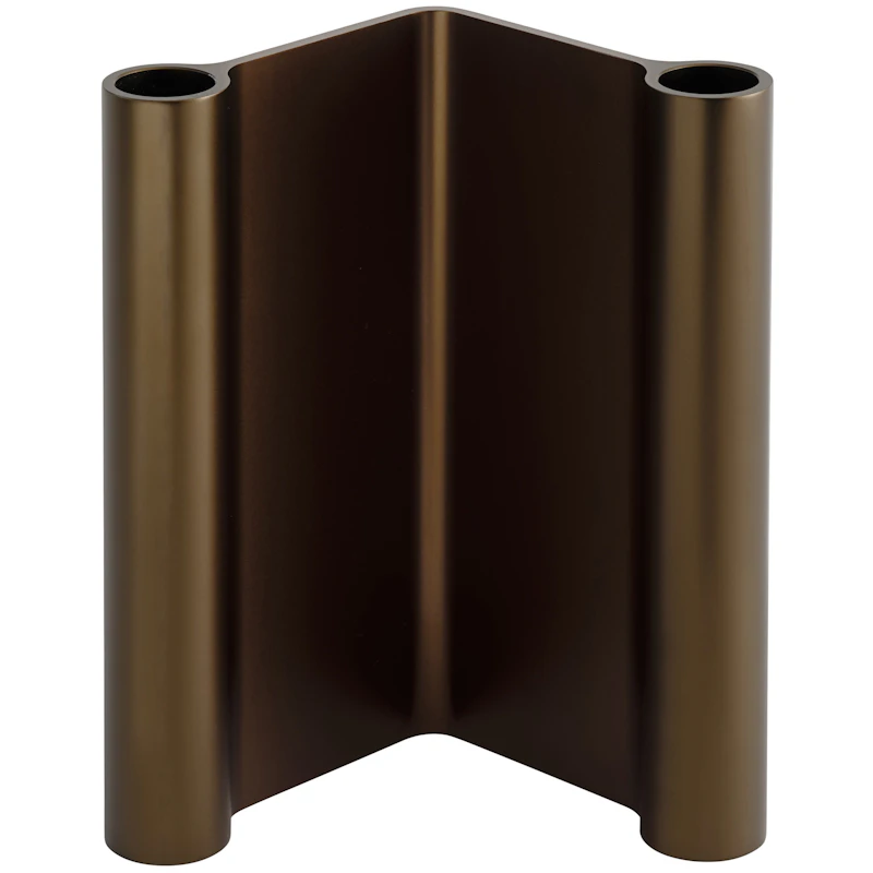 Pair Candle Holder 18 cm, Brown