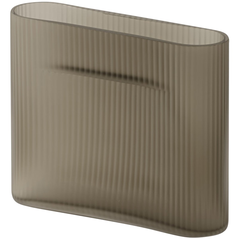 Ridge Vase Mattglas 16,5 cm, Taupe