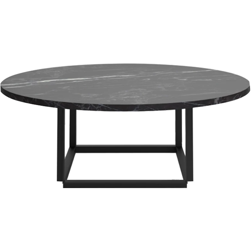 Florence Coffee Table 90 cm, Black Marble / Black