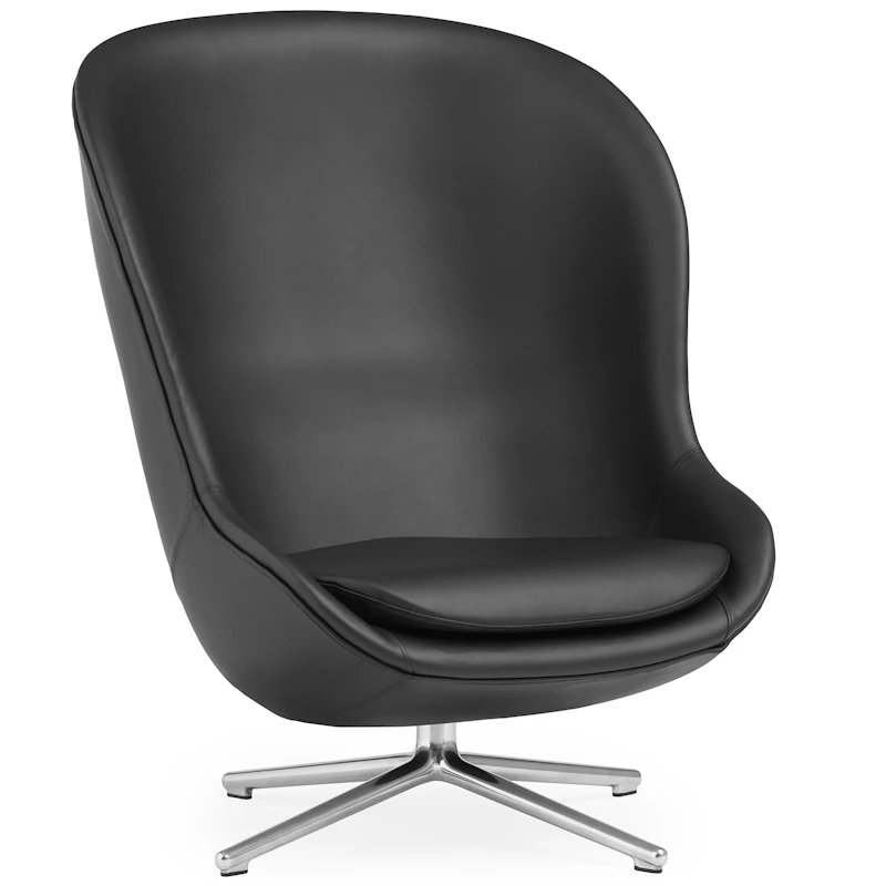 Hyg Armchair High With Tilt Function, Leather / Aluminium