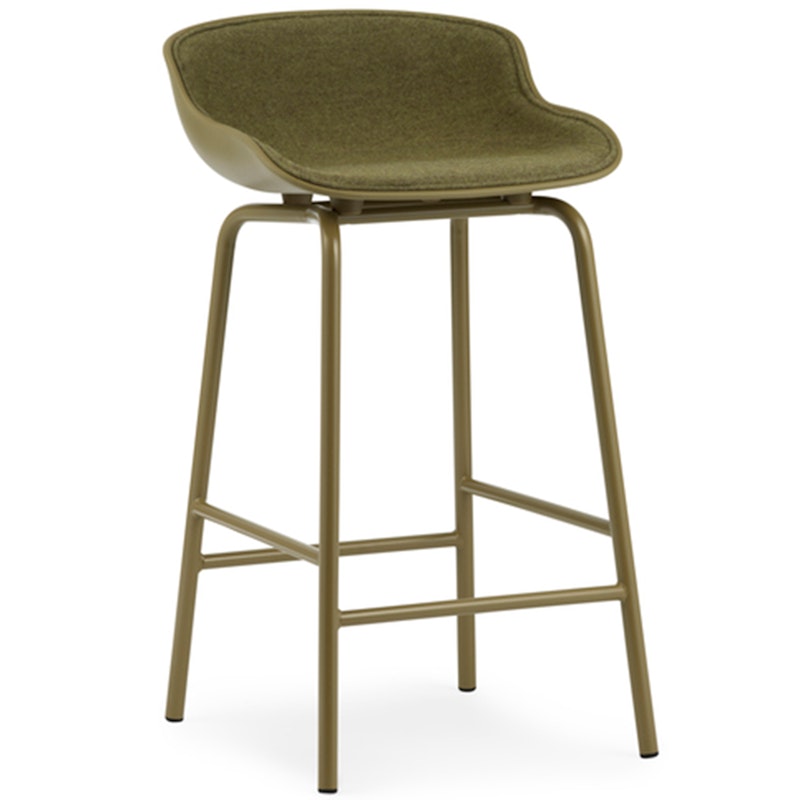 Hyg Barhocker 65 cm, Gepolsterte Vorderseite, Olive