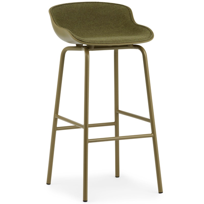 Hyg Barhocker 75 cm, Gepolsterte Vorderseite, Olive