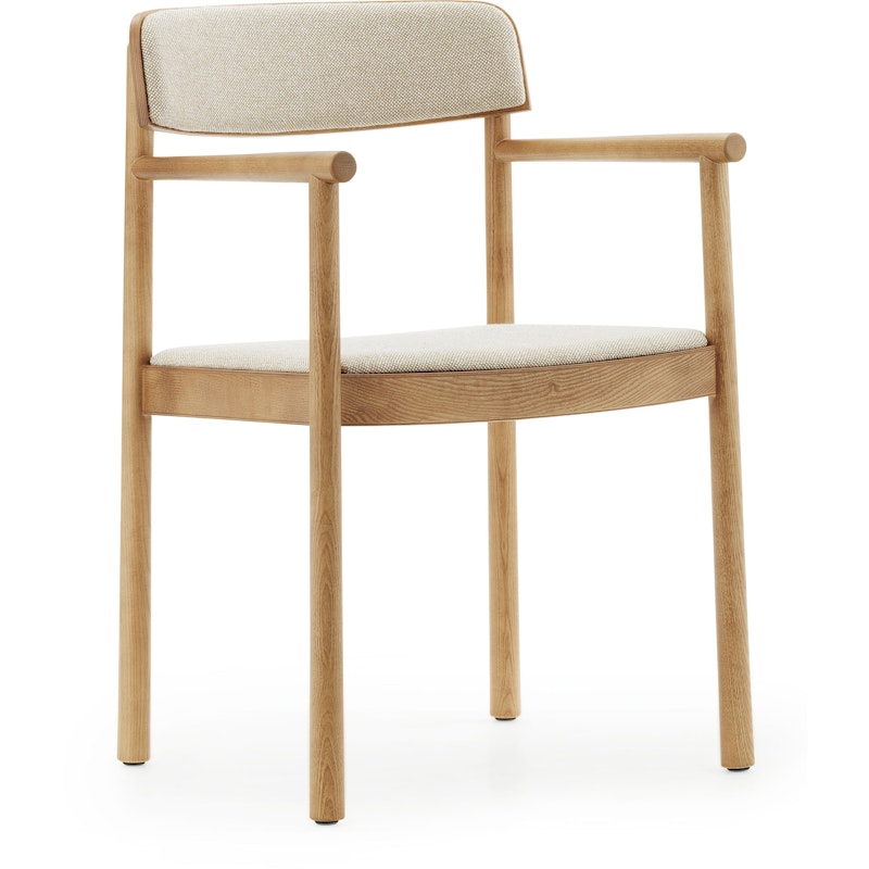 Timb Chair With Armrest, Tan / Hallingdal 220