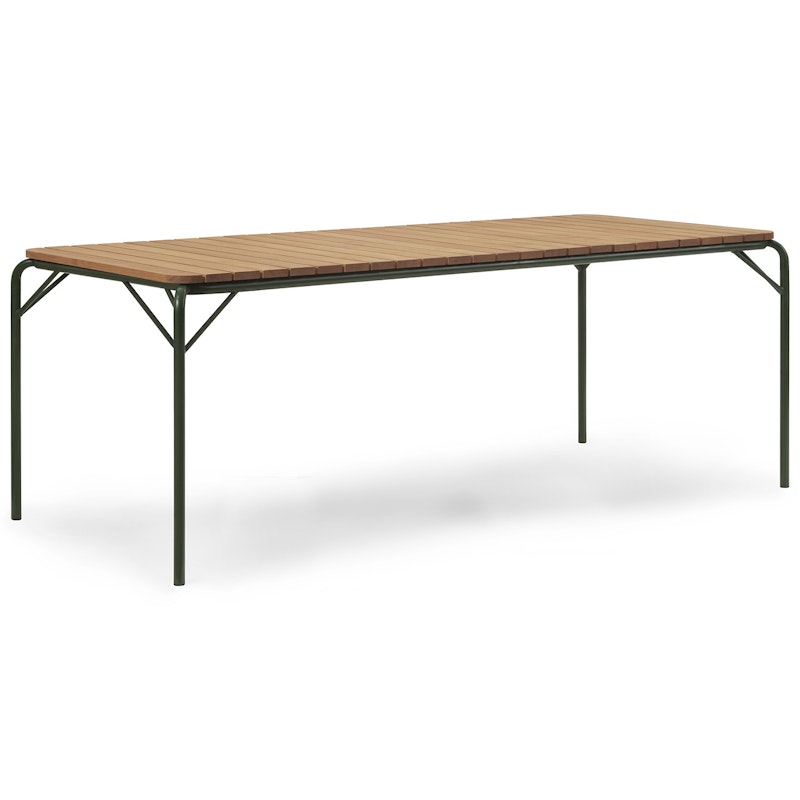Vig Tisch 90x200 cm, Robinie / Dunkelgrün