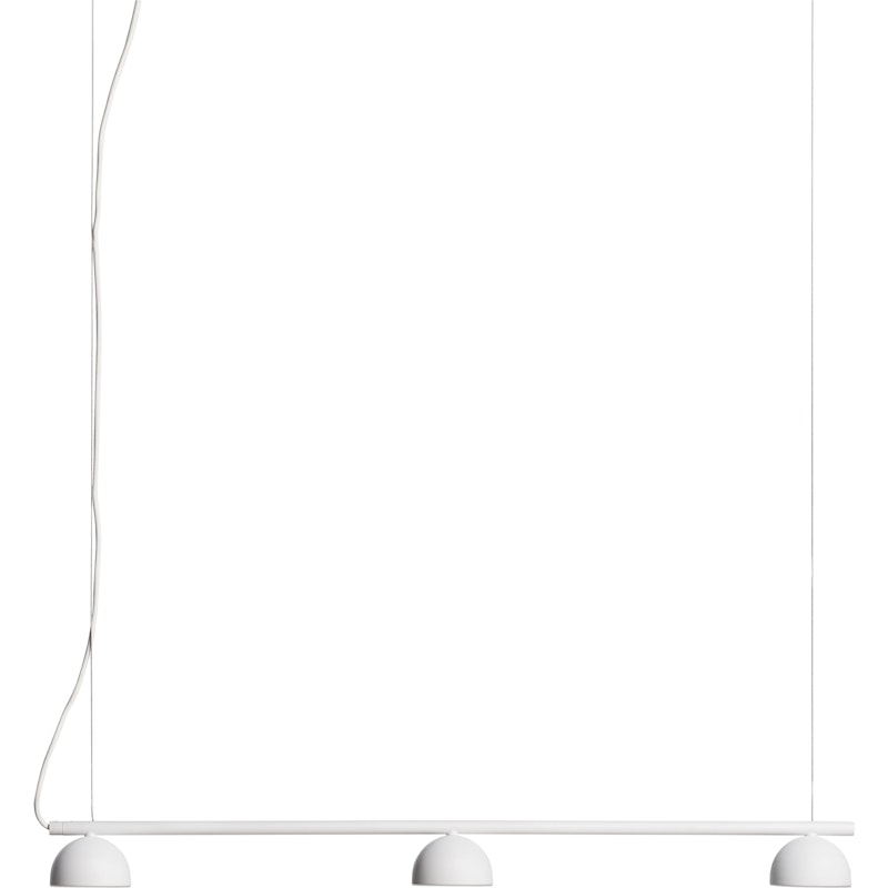 Blush Rail 3 Pendant, Matte White