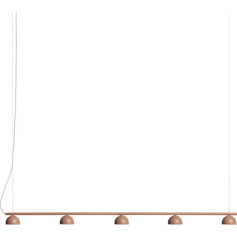 Blush Rail 5 Pendant, Warm Beige