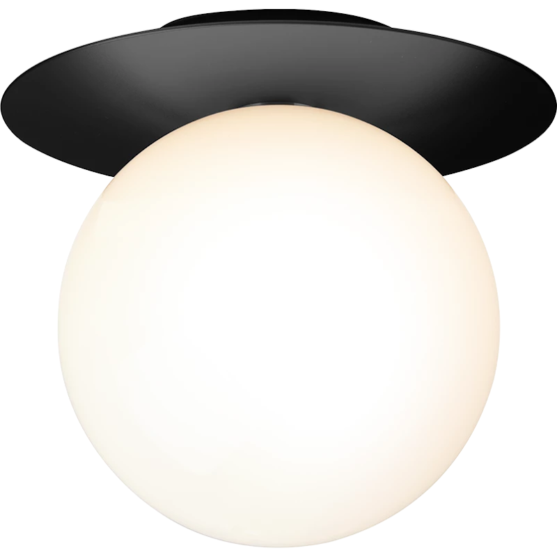 Liila 1 Wand- Und Deckenlampe 255 mm, Schwarz / Opal