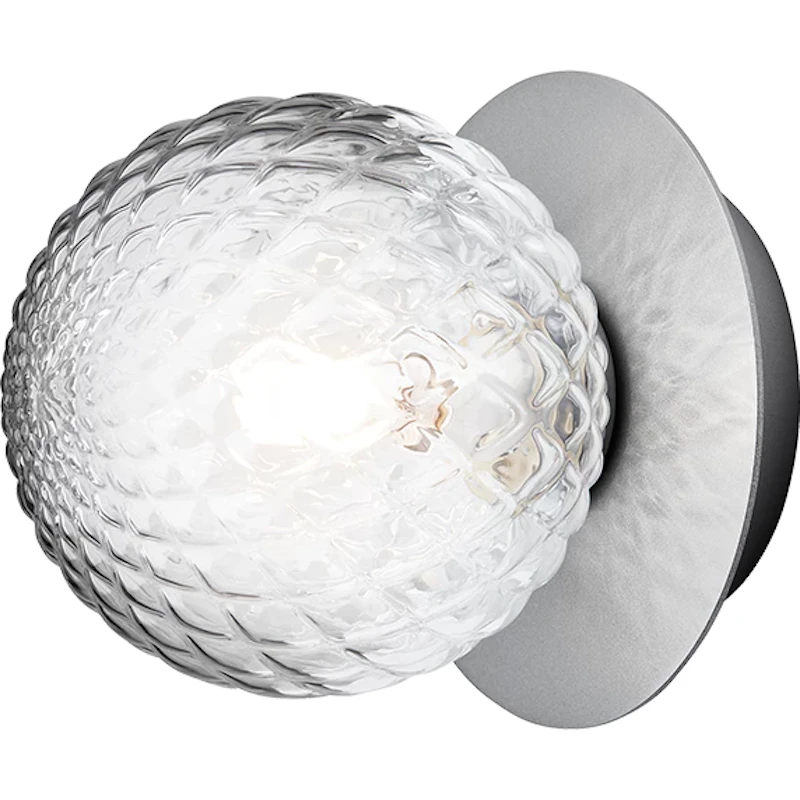 Liila 1 Wall/Ceiling Lamp 140 mm, Light Silver / Clear