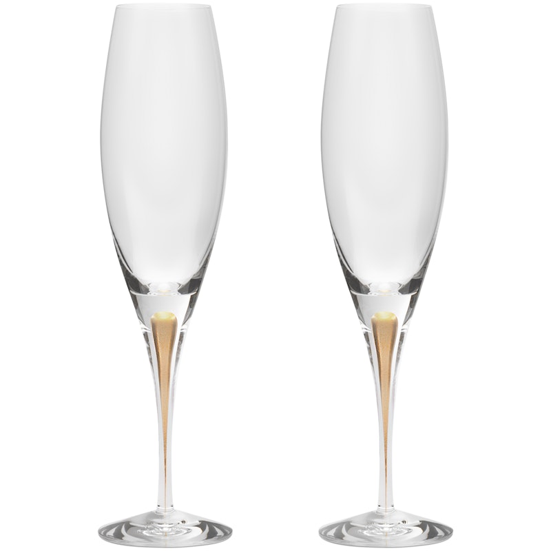 Intermezzo Champagnerglas 2-er Set 26 cl, Gold