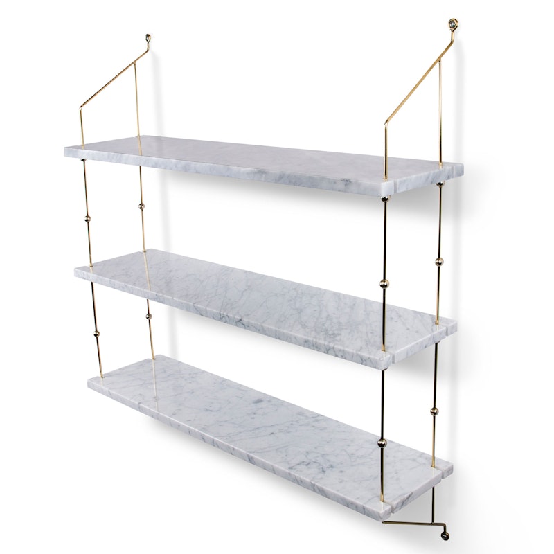 Morse Shelf, White/Brass
