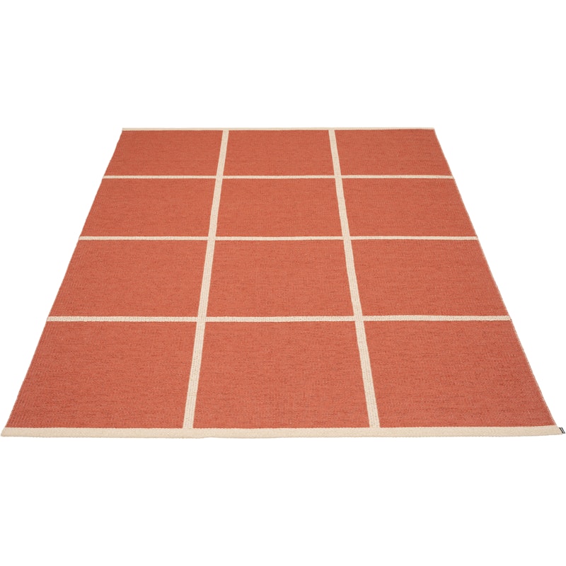Criss Plastic Rug Brick / Cream, 180x260 cm