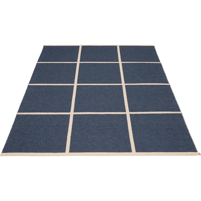 Criss Plastic Rug Dark Blue / Cream, 180x260 cm