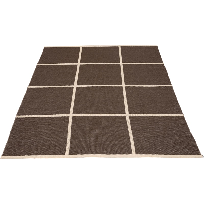 Criss Plastic Rug Dark Brown / Cream, 180x260 cm