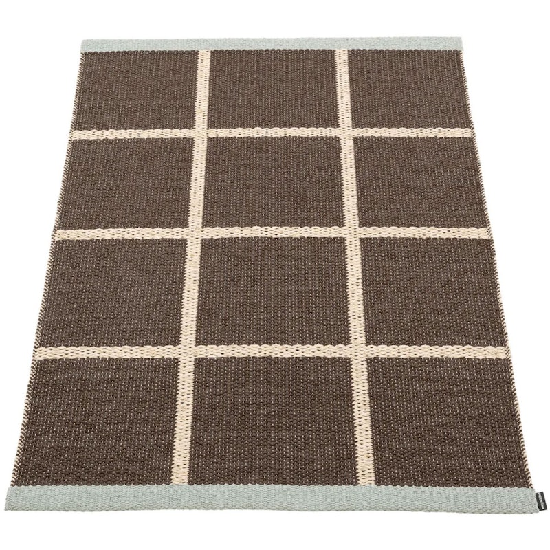 Criss Pop Plastic Rug 70x100 cm, Dark Brown / Cream / Sage