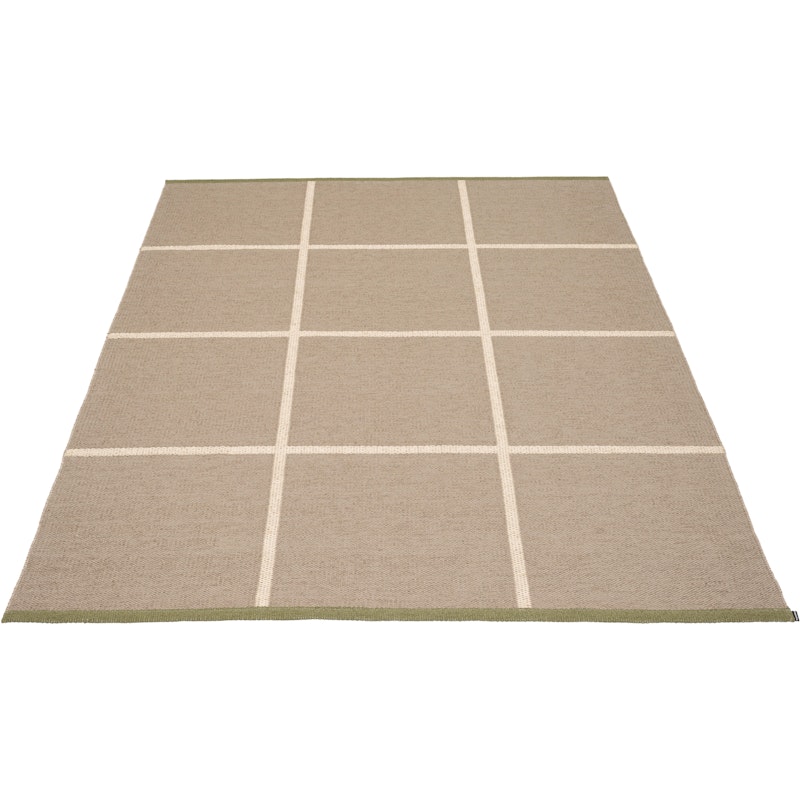 Criss Plastic Rug Potato / Cream / Pine, 180x260 cm