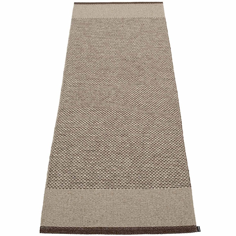 Edit Teppich Dark Brown / Dark Linen / Leinen Metallic, 85x260 cm