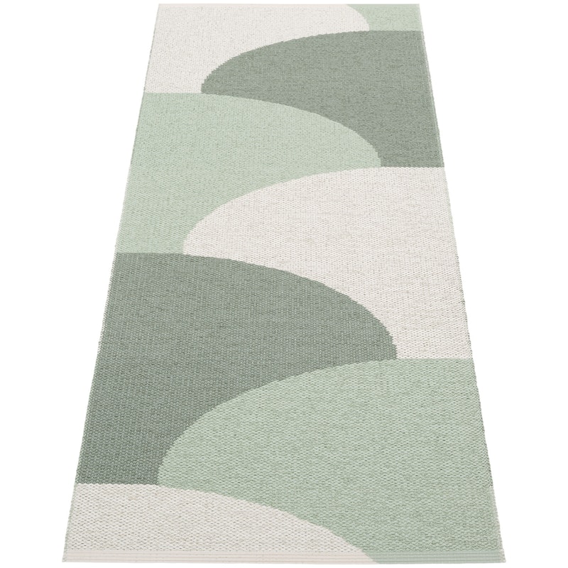 Hill Rug 70x180 cm, Army / Misty Mint / Fossil Grey