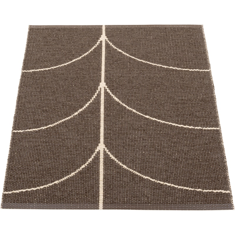 Leif Plastic Rug Dark Brown / Cream, 70x90 cm