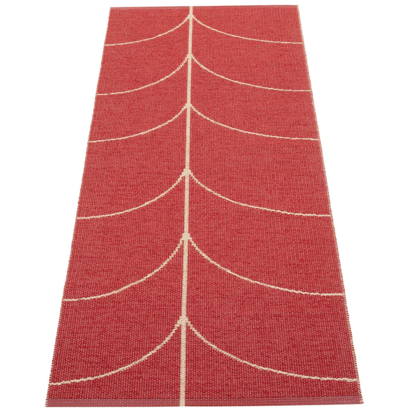 Leif Plastic Rug Berry / Beige, 70x180 cm