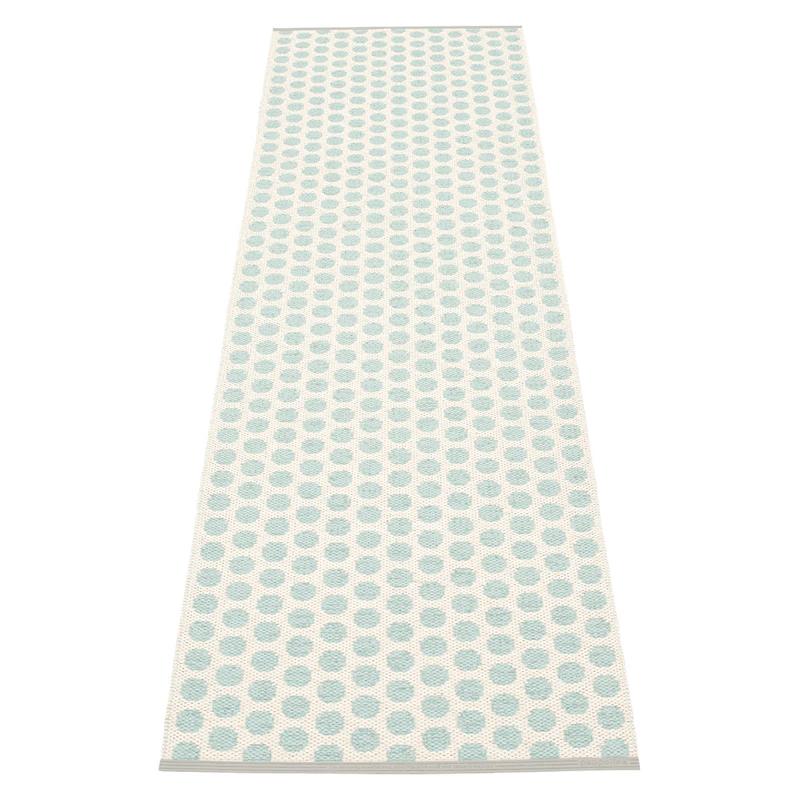 Noa Rug 70x250 cm, Pale Turquoise/Vanilla