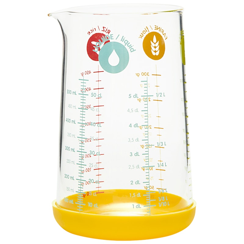 Measuring Jug Glass 0,5 L, Yellow