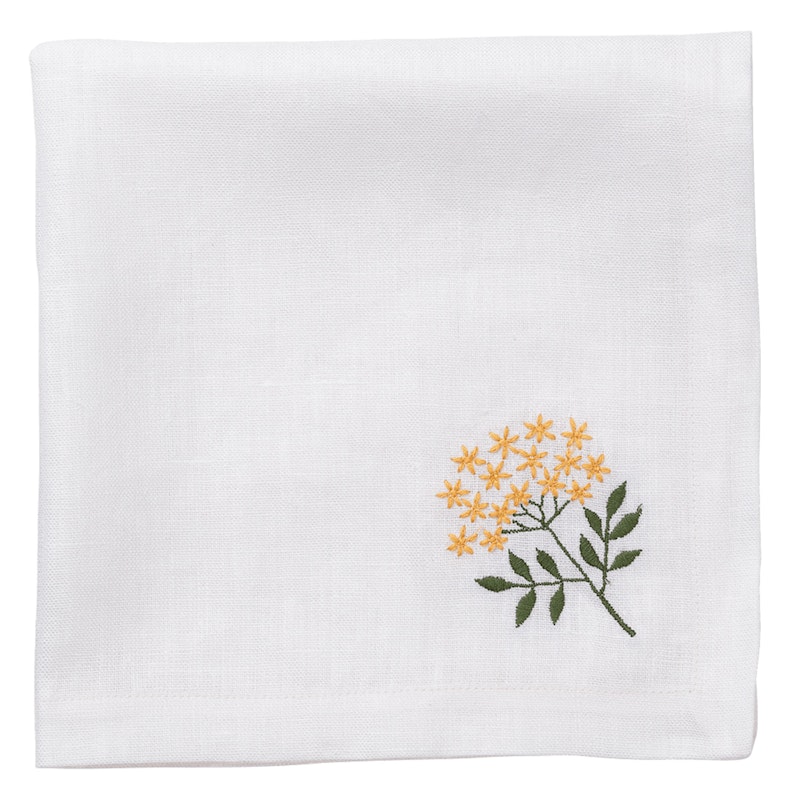 Bouquet Linen Napkin 45x45 cm, Yellow