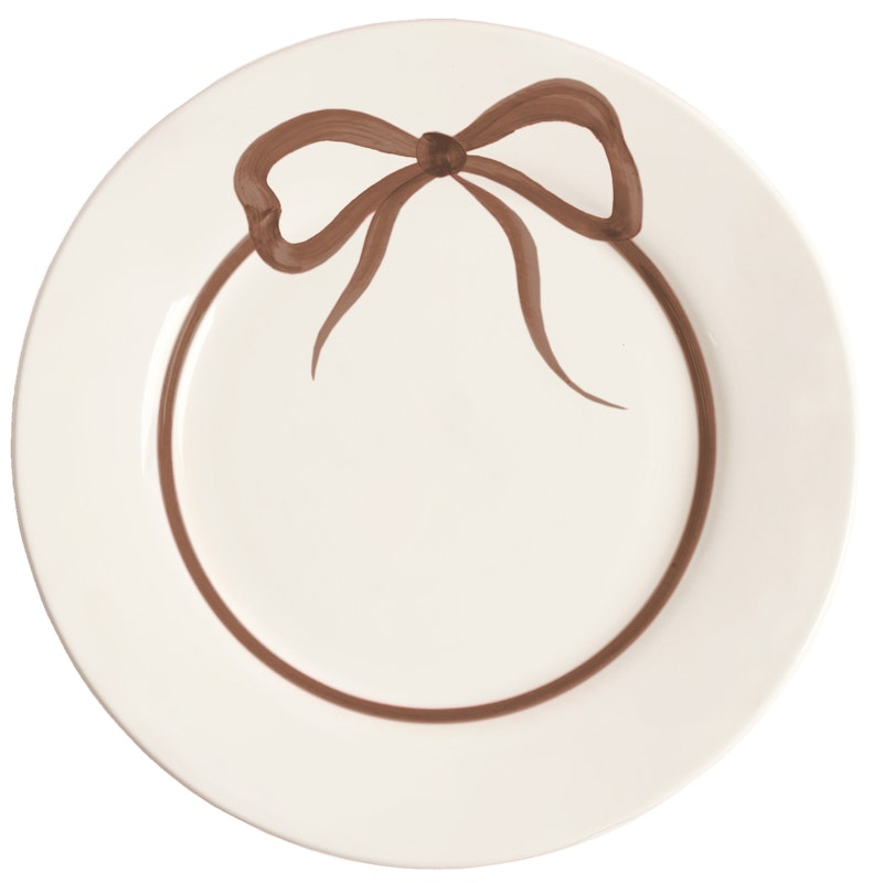 Bow Plate 28 cm, Brown