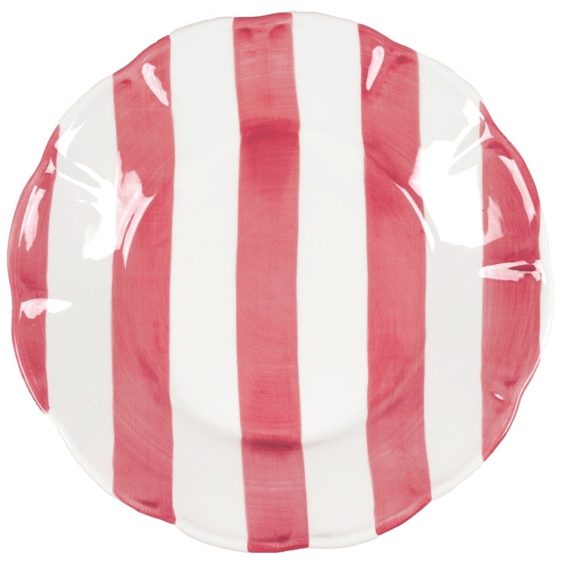 Stripe Plate 28 cm, Red