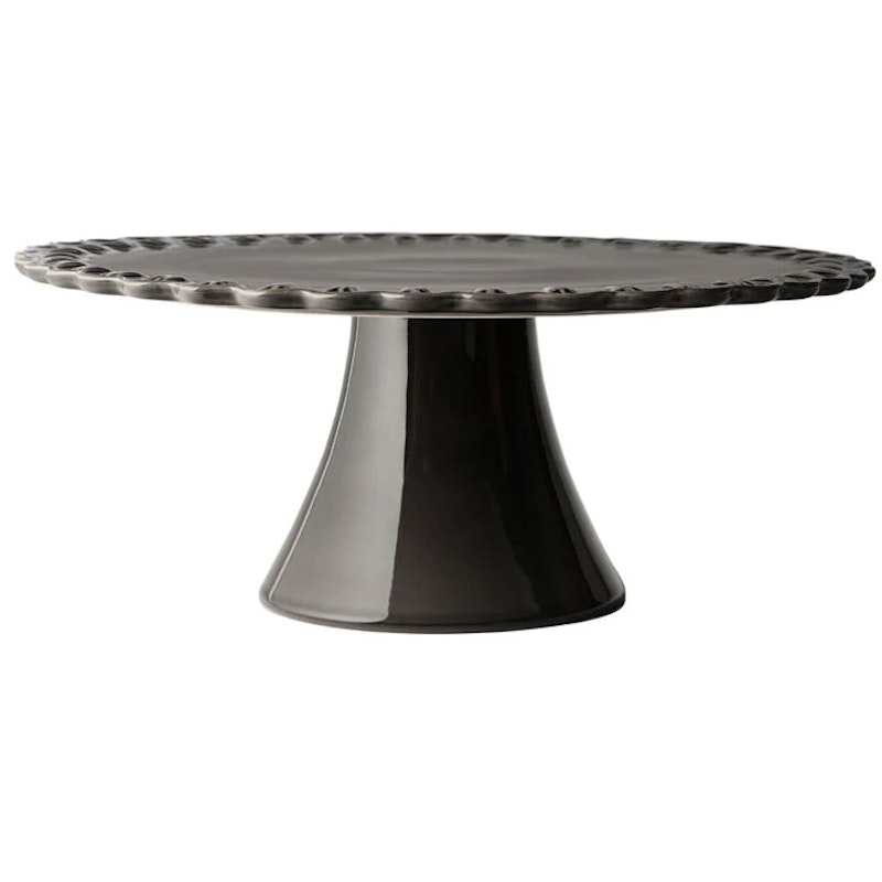 Tulipa Cake Plate 30 cm, Almost Black