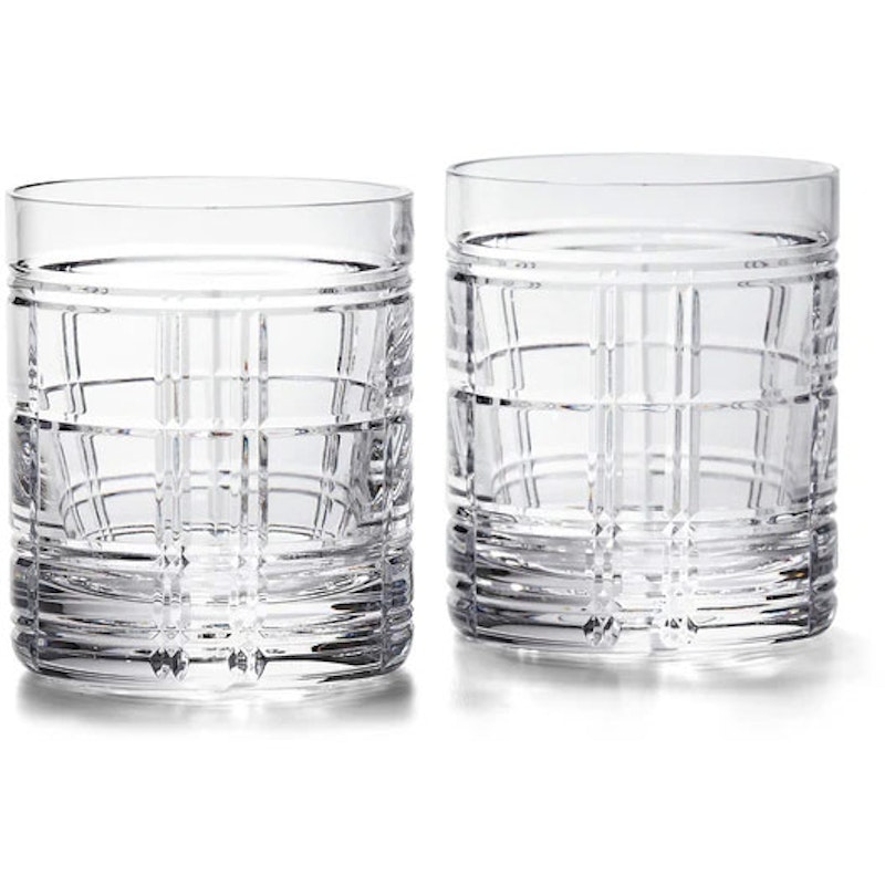 Hudson Plaid Double-Old-Fashioned-Glas 2-er Set