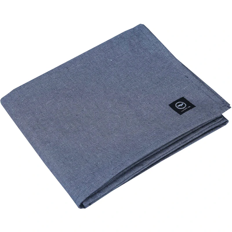 Hedvig Table Cloth Treated 140x240 cm Chambray, Navy / White