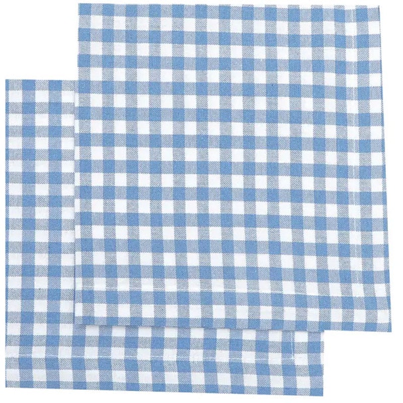 Bella Serviette 45x45 cm 2er-Pack, Hellblau/Weiß