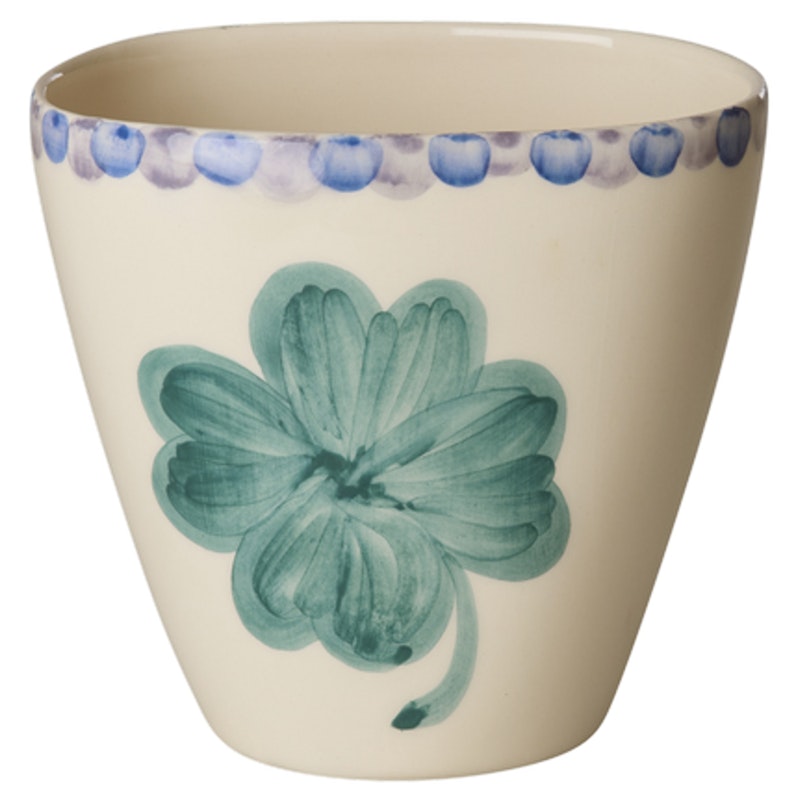 Ceramic Cup Oval 30 cl, Good Luck Clover