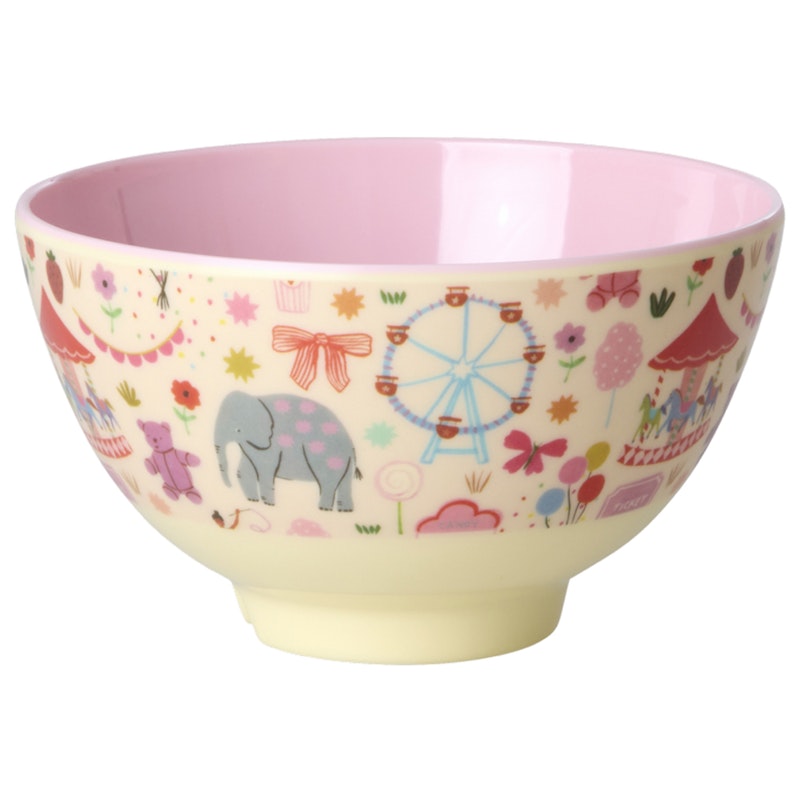 Melamine Bowl 30 cl, Pink Fun Fair