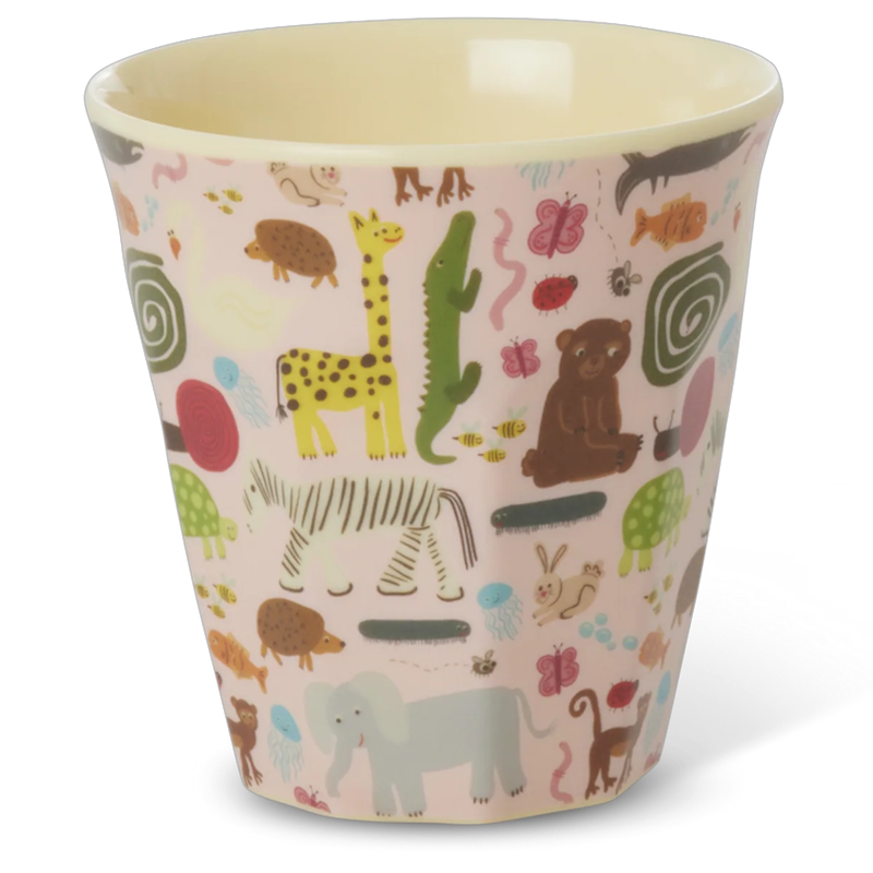 Melamine Cup 16 cl, Pink Wildlife