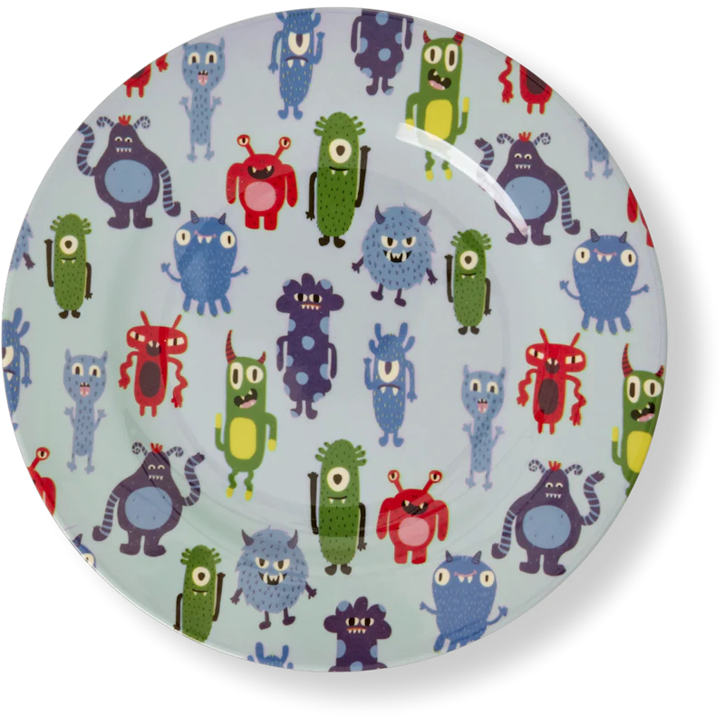 Melamine Plate 20 cm, Monsters