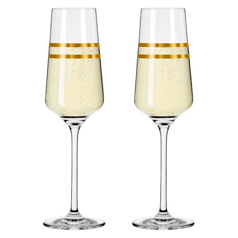 Celebration Deluxe Champagnerglas Stripes 2-er Set, 23 cl